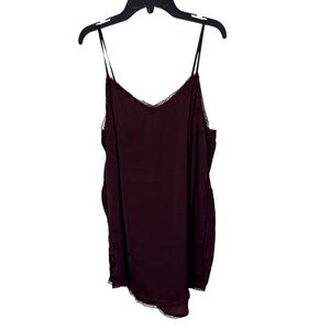Who What Wear Burgundy Lace Cami Sz M